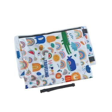 Imagem de MotiveTech Apoio para os pés de avião infantil, rede para os pés, descanso para pernas em tecido Oxford, cama infantil compacta e confortável para a maioria dos, Branco