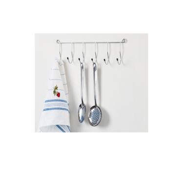 Imagem de Cabide de Parede 6 Ganchos Cromado Suporte ( 6937 )