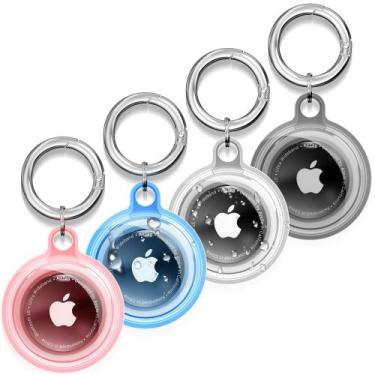 Imagem de Suporte impermeável para AirTag DDJ, pacote com 4 chaves, 4 cores