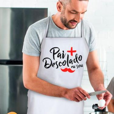 Imagem de Avental para Cozinha Pai Descolado Cores Preto Branco - Vida Pratika, 