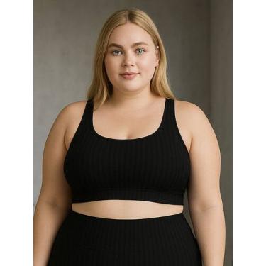 Imagem de Top de Academia Grande Plus Size New Zig 3D Liso 46 48 50- c7 NICOLE P