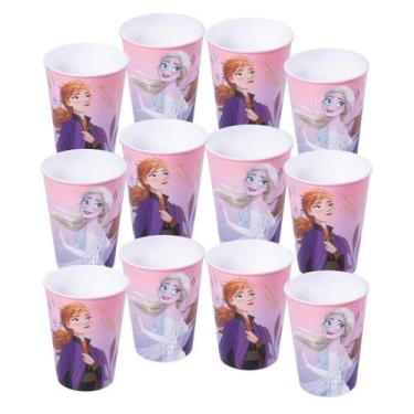 Imagem de Kit 12 Copos Frozen 320 ml Para Lembrancinhas De Aniversário Colecioná