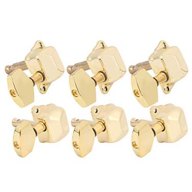 Imagem de Domary Chave de Afinação de Cordas de Guitarra, Pinos de Metal, Teclas Semi-fechadas, Peças de Instrumentos Musicais (Ouro)