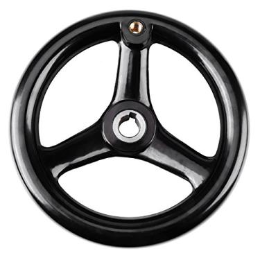 Imagem de RiToEasysports Volante de Plástico Preto de 3 Raios Com Alça Giratória para Fresadora, Longa Vida útil, Excelente Acessório, 1 Peça