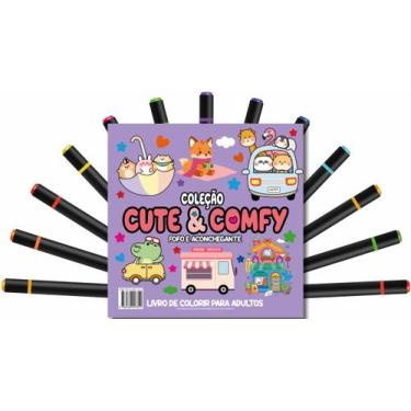 Imagem de Livro - Cute & Comfy Coloring Book for Adults - Fofo e Aconchegante - 