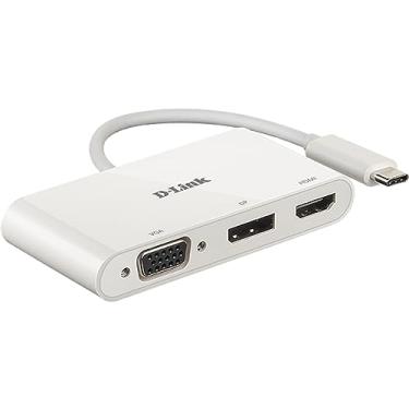 Imagem de D-Link Hub USB-C 3 em 1 DUB-V310 com adaptador HDMI/VGA/DisplayPort para MacBook Pro 2016 ou posterior, MacBook Air 2018, Chromebook e Surface Pro 7