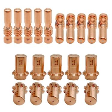 Imagem de 10 peças KP2062-2B1 ponta de bocal (1,1 mm / 0,043") 10 peças de eletrodo KP2063-1B1 para consumíveis de tocha de corte de plasma Lincoln Electric PRO-Cut 55/80