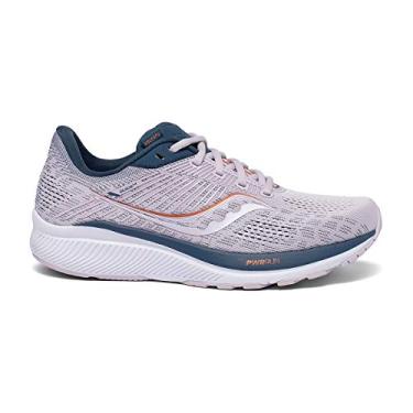 Imagem de Saucony Tênis de corrida feminino Guide 14, Lilás/Azul-marinho, 9