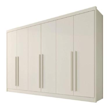 Imagem de Guarda Roupas 6 Portas Alba Plus 100% Mdf Mademarcs Off White