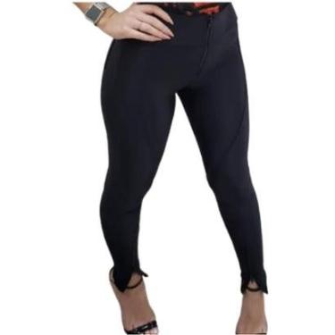 Imagem de Calça Feminina Montaria Modelo Prada Com Ziper E Bolsos-Feminino