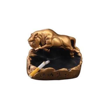 Imagem de Cinzeiro Charging Bull Resin Smoking Ash Tray em estilo chinês - yiwei