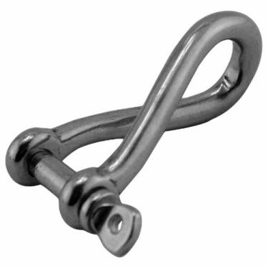 Imagem de Manilha Torcida Curta 4 mm Inox - Marine Importa