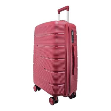 Imagem de Mala de Viagem Média 23kg, Polipropileno Rígido, 4 Rodas Duplas 360º, Trava TSA, Divisória Interna (Preta P2M)