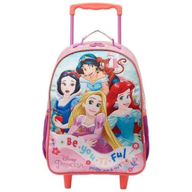 Imagem de Mochila Rodas 16 Princesas Disney Escolar Meninas Juvenil