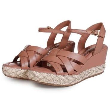 Imagem de Sandália Anabela Couro Bottero Tropical Feminino-Feminino