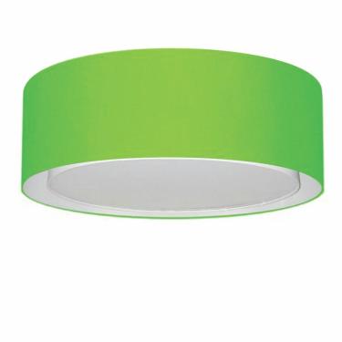Imagem de Plafon Cilíndrico Duplo Vivare Md-3037 Cúpula Em Tecido 60x25cm - Bivolt Verde-limão 127/220v