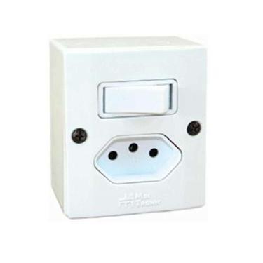 Imagem de Interruptor Paralelo + Tomada 10a Mectronic - Conjunto Sptr-cj6sm