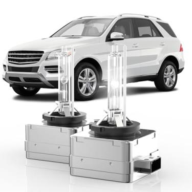 Imagem de OUHAIMOTOR Adequado para lâmpadas de xenon HID Mercedes Benz ML350 D1S 2008-2015, 350% de brilho, lâmpada de feixe alto e baixo, branco brilhante 6000K, plug-n-play, de 2