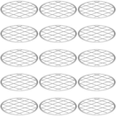 Imagem de 12 conjuntos de inserções de flores de metal para frascos de vidro de boca larga, tampas de 8,6 cm (8,6 cm) com aberturas de palha, ótimo para arranjos florais, uso organizacional, fins decorativos