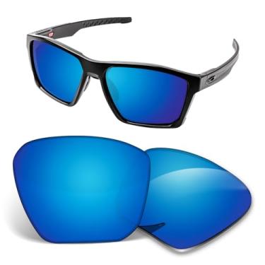 Imagem de Lentes de substituição de 1,5 mm compatíveis com óculos de sol Oakley Targetline OO9397, antiarranhões e resistentes a impactos - Azul gelo polarizado