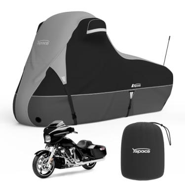 Imagem de YSAPCE Capa de motocicleta 600D à prova d'água para modelos Harley Davidson Touring, Road King, Road Glide, Street Glide, Electra Glide, Heritage Classic, Low Rider-ST e a maioria das motocicletas