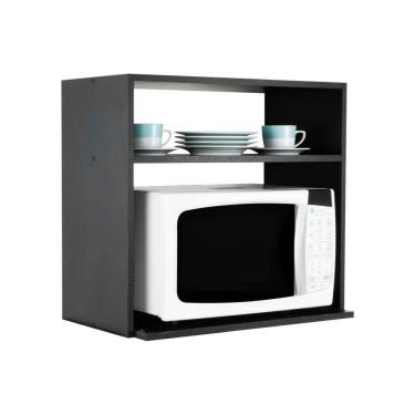Imagem de Nicho Organizador Suporte Para Microondas Forno Elétrico 60cm Preto