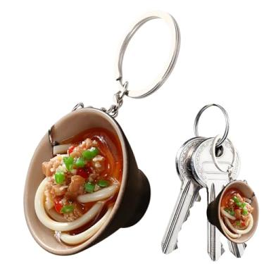 Imagem de Pingente de comida | Chaveiro de comida realista, brinquedos de alimentos para homens e mulheres, comida em miniatura para presente de aniversário de formatura, brinquedos principais Shakven