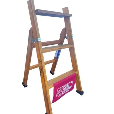 Imagem de ESCADA ABRIR DEGRAU DEITADO MADEIRA 03DD 0.90 MT - AM-03DD