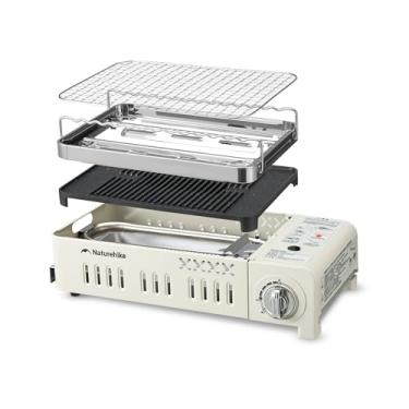 Imagem de Naturehike Grelha portátil de butano com grelha removível para fogão, fogão a butano, compacto, com bolsa de transporte para churrasco, acampamento, fogão ao ar livre