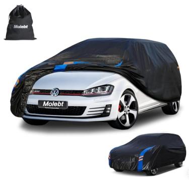 Imagem de Molebt Capa de carro à prova d'água para todos os climas para automóveis, capas externas completas para Hatchback (414-452 cm) Ajuste universal para Toyota Corolla, Mazda 3, etc. Proteção contra chuva