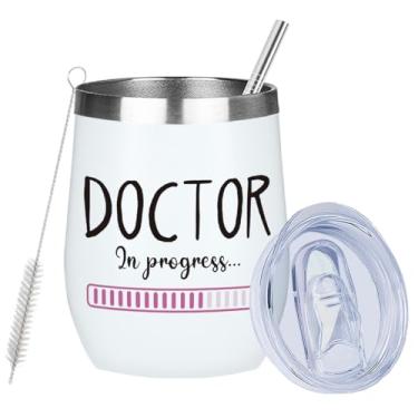 Imagem de Copo de vinho para médicos, presentes de assistente médico, presente de farmacêutico, presente para mulheres, homens, futuro, médico, aniversário, Natal, aposentadoria, graduação, apreciação, copo de