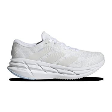 Imagem de adidas Tênis de corrida feminino Adistar 4, Branco/Zero Metálico/Azul, 40