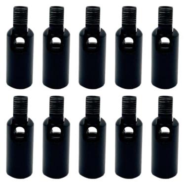 Imagem de Ysyqkn Conjunto de 10 Adaptadores para Lâmpadas Direcionáveis, Fácil Instalação E Reparo, Lustres Profissionais Portáteis, Acessórios para Luminárias, Preto