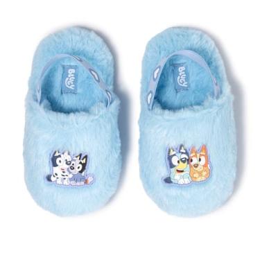 Imagem de Bluey Pantufas peludas e bingo para crianças - Sapatos domésticos oficialmente licenciados para meninos e meninas, Azul, 9-10 Toddler