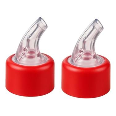 Imagem de 2 Bico Dosador Para Azeite E Vinagre 30 Mm Salada 2x1 Vermelho