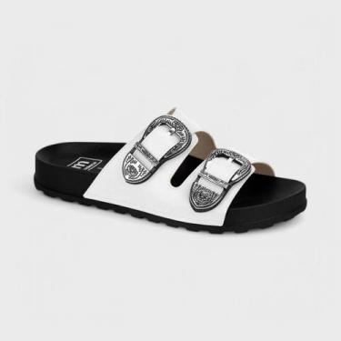 Imagem de Chinelo Slide Moleca Feminino, Branco, 40