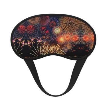 Imagem de Máscara de dormir blackout com estampa de fogos de artifício, máscara para os olhos, leve, macia, para dormir, meditação, viagem, ioga