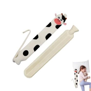 Imagem de Garrafa de água quente com tampa, garrafa de água quente para o inverno | Garrafa de longa 2L | Aquecedor de cama de grande capacidade com capa mole para cama