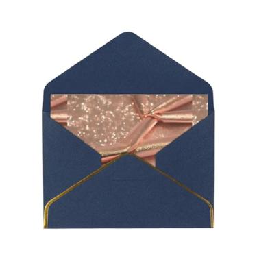 Imagem de SKKNT Cartões comemorativos com glitter ouro rosa para todas as ocasiões, convites de festa de aniversário de casamento, 12,7 x 15,2 cm