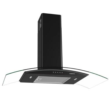 Imagem de Coifa de Parede Fogatti 90cm Vidro Curvo Clean Preto 127V