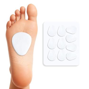 Imagem de Almofadas para pés de bola metatarsal, almofadas confortáveis autoadesivas, brancas, pacote com 10 (10)