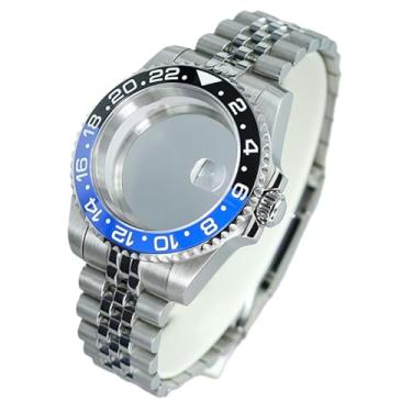 Imagem de FEIYASHI Caixa de relógio de mergulho de aço GMT de dois tons 200 m à prova d'água para movimento NH35/34/36/38 4R36 Miyota8215 ETA2824, Tampa inferior de vidro 5, For ETA2824 PT5000 Movement, Caixa