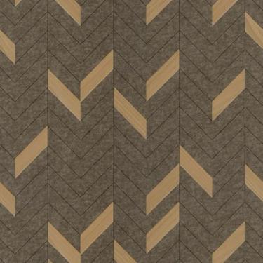 Imagem de FANCYEASY Papel de parede marrom de espinha de peixe autoadesivo moderno geométrico não texturizado papel de parede para banheiro à prova d'água removível papel de contato rolo de vinil 39,9 cm x