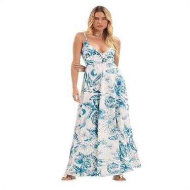 Imagem de Vestido Feminino Regata Longo Estampado Modelo Leve-Feminino