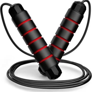 Imagem de Corda De Pular Speed Rope Profissional Fitness Ajustável De 3m Com Rolamento e Cabo De Aço Revestido