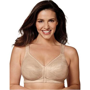 Imagem de Playtex Sutiã feminino 18 horas fecho frontal sem aro com suporte postural cobertura total USE525, Nude., 38D