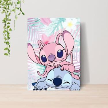 Imagem de Genérico, Quadro Lilo e Stitch Infantil A4 | Placa MDF 18