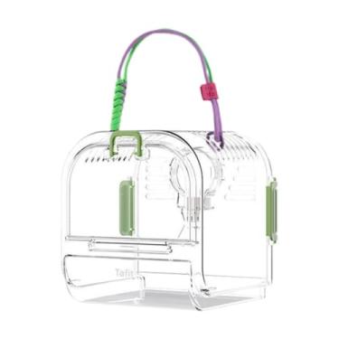 Imagem de Baoblaze Caixa de transporte para animais pequenos, estojo de transporte, caixa de portátil e respirável, gaiola de para hamsters, porquinhos-da-índia e, Verde