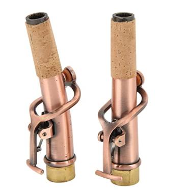 Imagem de LiebeWH Conjunto de Pescoço de Saxofone, 2 Peças, Substituição de Latão e Cortiça para Saxofone Soprano, Kit Leve Curvo Reto (Antigo Avermelhado)