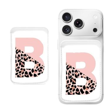 Imagem de Suporte magnético para iPhone, carteira fina de couro PU, capa para cartão, capa traseira para cartão, acessório de telefone fofo